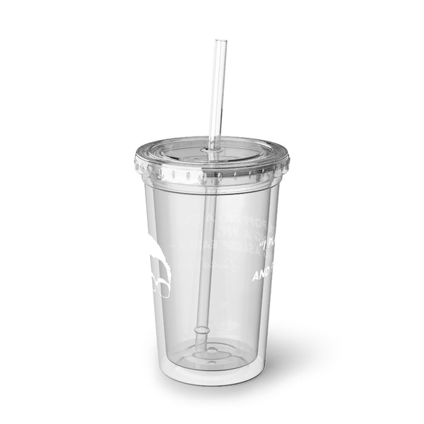 David Rose - Schitt's Creek - "Popping a pill" - 16oz clear acrylic tumbler