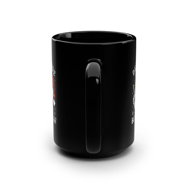 Dead Inside But Jolly AF - black mug 15 oz
