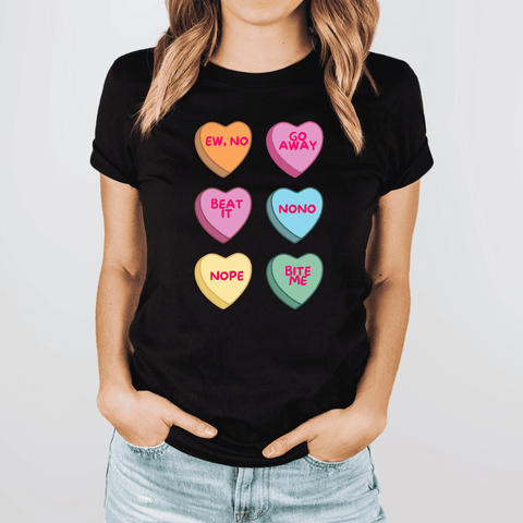 Anti-Valentine Conversation Hearts - unisex shirt