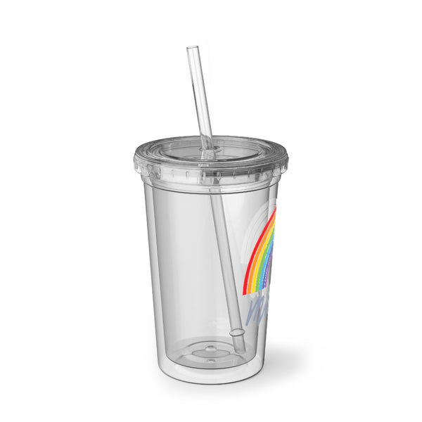 MAMA rainbow - 16oz clear acrylic tumbler