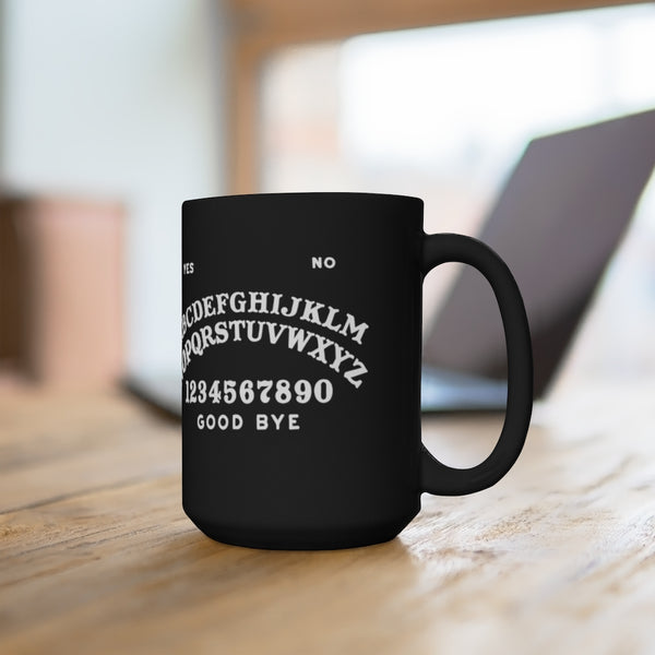 Ouija Board & Planchette - 15oz black ceramic mug